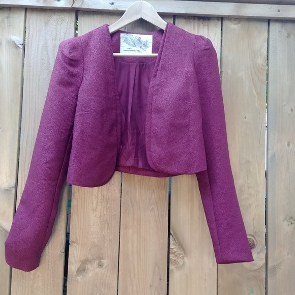 CLEARANCE Kimchi Blue Cropped Blazer Size S - Picture 1 of 3